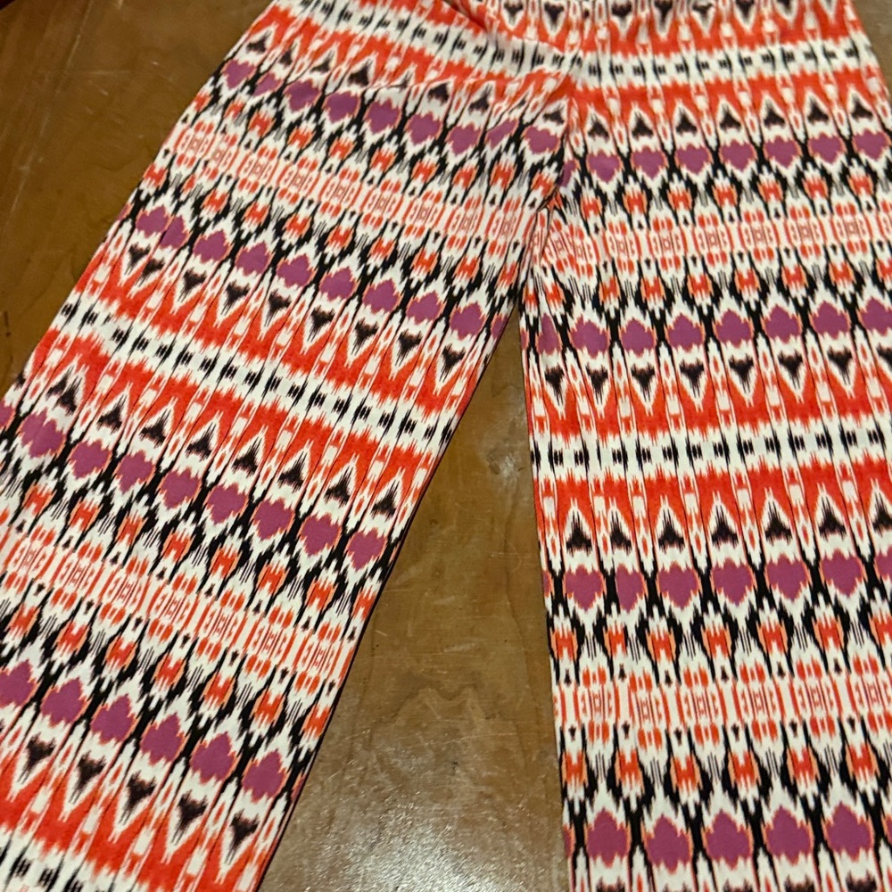 Boston Proper Red and Purple Patterned Pants - Picture 6 of 14